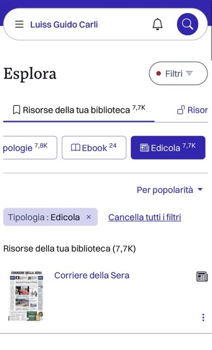 MLOL sfoglia edicola mobile